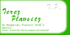 terez plavsitz business card
